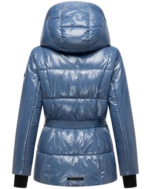 Shiny Winter Steppjacke mit Taillengürtel "Eisglanz 14"