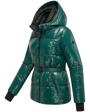 Shiny Winter Steppjacke mit Taillengürtel "Eisglanz 14"