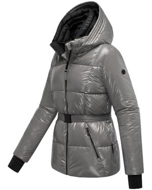 Shiny Winter Steppjacke mit Taillengürtel "Eisglanz 14"