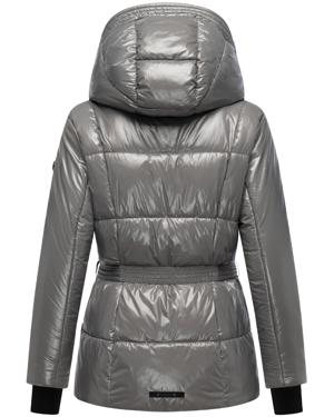 Shiny Winter Steppjacke mit Taillengürtel "Eisglanz 14"