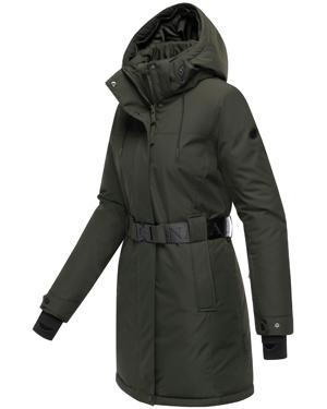 Parka mit abnehmbarer Kapuze und Taillengürtel "Frostkuss 14"