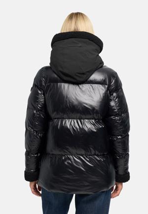 Warme Jacke mit Teddy-Kunstfell Details "Herzschmelz 14"