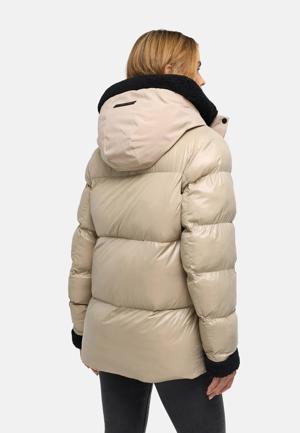 Warme Jacke mit Teddy-Kunstfell Details "Herzschmelz 14"