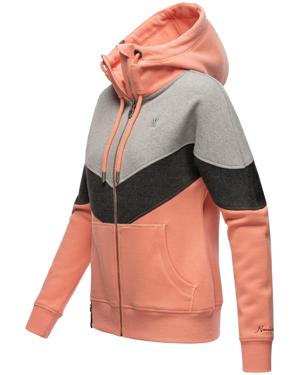 Extraweiche Kapuzen-Sweatjacke Multicolor "Honigperle"