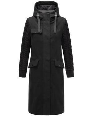 Trenchcoat in Woll-Optik mit Strick-Ärmel "Knit Babe 14"