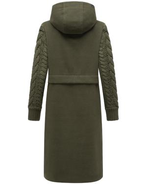 Trenchcoat in Woll-Optik mit Strick-Ärmel "Knit Babe 14"