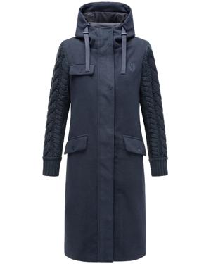 Trenchcoat in Woll-Optik mit Strick-Ärmel "Knit Babe 14"