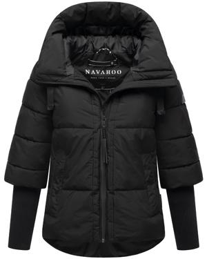 Winter Steppjacke mit Rippstrickärmeln "Lotusherz XIV"