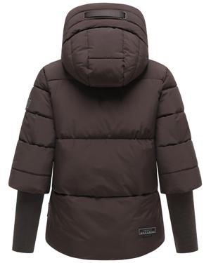 Winter Steppjacke mit Rippstrickärmeln "Lotusherz XIV"