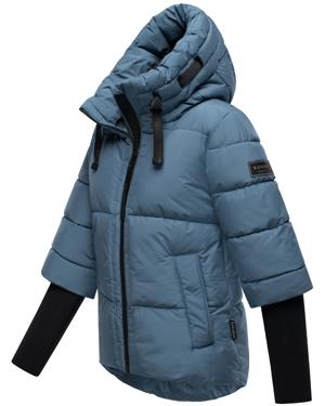 Winter Steppjacke mit Rippstrickärmeln "Lotusherz XIV"