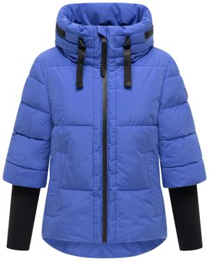 Winter Steppjacke mit Rippstrickärmeln "Lotusherz XIV"