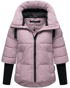 Winter Steppjacke mit Rippstrickärmeln "Lotusherz XIV"