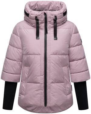 Winter Steppjacke mit Rippstrickärmeln "Lotusherz XIV"