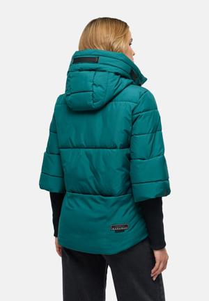 Winter Steppjacke mit Rippstrickärmeln "Lotusherz XIV"