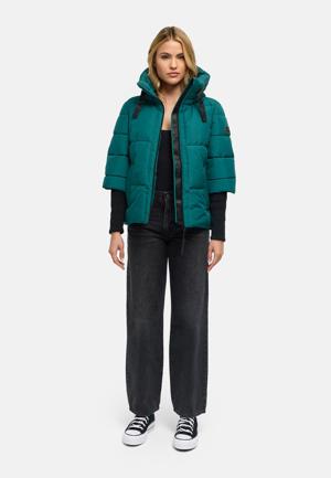 Winter Steppjacke mit Rippstrickärmeln "Lotusherz XIV"
