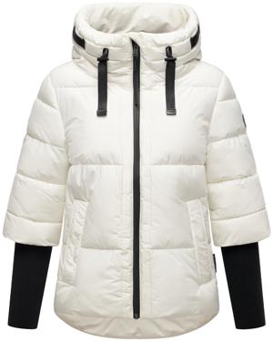 Winter Steppjacke mit Rippstrickärmeln "Lotusherz XIV"
