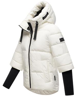 Winter Steppjacke mit Rippstrickärmeln "Lotusherz XIV"