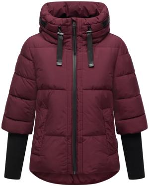 Winter Steppjacke mit Rippstrickärmeln "Lotusherz XIV"