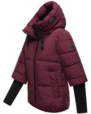 Winter Steppjacke mit Rippstrickärmeln "Lotusherz XIV"