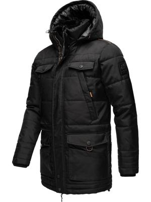 Winter Jacke Wintermantel Parka mit abnehmbarer Kunstfellkapuze Luaan