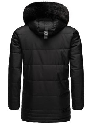 Winter Jacke Wintermantel Parka mit abnehmbarer Kunstfellkapuze Luaan