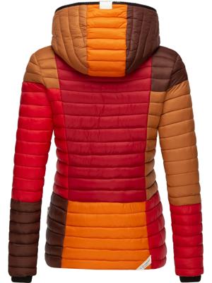Leichte Steppjacke Colorblocking mit Kapuze "Multikulti"