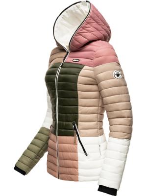 Leichte Steppjacke Colorblocking mit Kapuze "Multikulti"