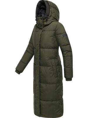 Steppmantel mit verstellbarer Kapuze "Taublüte XIV"