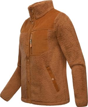 Plüschjacke mit Kord-Brusttasche "Appopis Block"