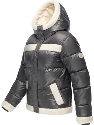 Winterjacke mit Teddy-Kunstfell-Details "Editah Shiny"