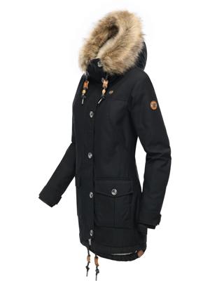 Leicht gefütterte Winterjacke mit Kunstfellkargen und Kapuze "Jane YOUMODO"