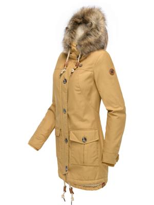 Leicht gefütterte Winterjacke mit Kunstfellkargen und Kapuze "Jane YOUMODO"