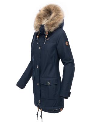 Leicht gefütterte Winterjacke mit Kunstfellkargen und Kapuze "Jane YOUMODO"
