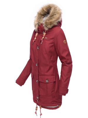 Leicht gefütterte Winterjacke mit Kunstfellkargen und Kapuze "Jane YOUMODO"
