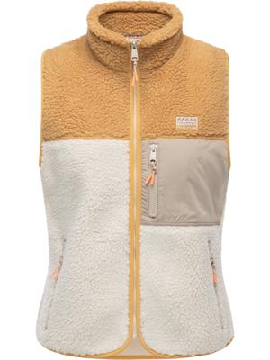 warme Weste aus Materialmix mit kuscheligem Teddy-Fleece "Junni Bonded"