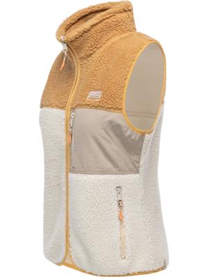 warme Weste aus Materialmix mit kuscheligem Teddy-Fleece "Junni Bonded"