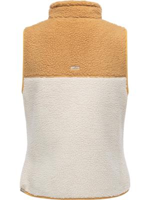 warme Weste aus Materialmix mit kuscheligem Teddy-Fleece "Junni Bonded"