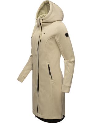 Lange Übergangsjacke aus Rippstrick "Letti Long Bonded"