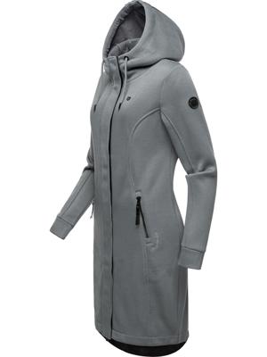 Lange Übergangsjacke aus Rippstrick "Letti Long Bonded"