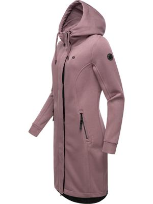 Lange Übergangsjacke aus Rippstrick "Letti Long Bonded"