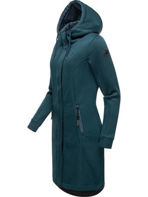 Lange Übergangsjacke aus Rippstrick "Letti Long Bonded"