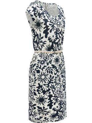 Kurzarm Midikleid mit Taillengürtel "Lilithe"