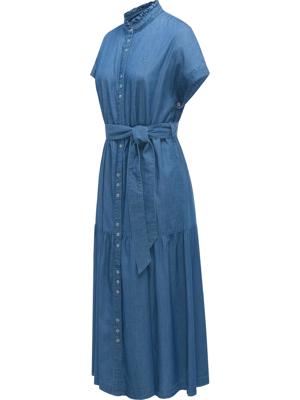 Kurzarm Jeanskleid mit Bindeband "Liora Denim"