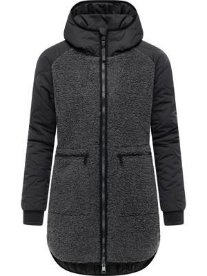 Lange Plüschjacke mit Kapuze "Longeddy"