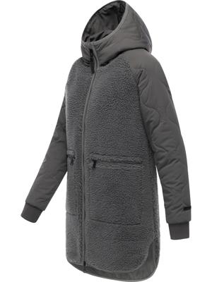 Lange Plüschjacke mit Kapuze "Longeddy"