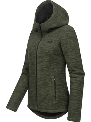 Teddyfell gefütterte Strickjacke "Lyshka Melange"