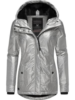 Glänzende Winterjacke mit Kapuze "Monadde Bling"