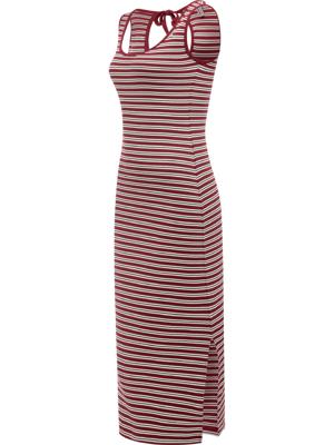 Wadenlanges Sommerkleid mit Schlüssellochausschnitt "Montyca Stripes YOUMODO"