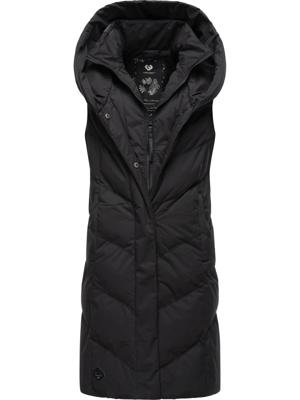 Lange, gefütterte Steppweste mit Kapuze "Natalka Vest"