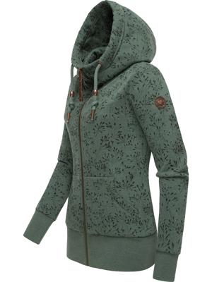 Gemusterte Sweatjacke "Neska Flowery Zip"